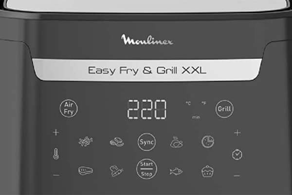 Tropical Price – Moulinex Easy Fry XXL 6,5 L EZ8018 Freidora de Aire 2 en 1  para Freír o a la Parrilla, con Poco o Sin Aceite, Pantalla Digital Táctil,  8 Programas